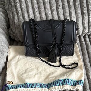 Tory Burch Black Quilted Crossbody Bag